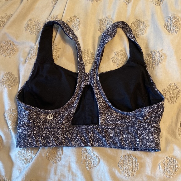 black and white speckled sports bra - Picture 2 of 2